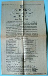 WW2 Rationing Notice taken from an original newspaper ( The …
