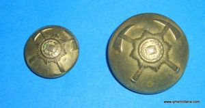 Pair of Brass Firemans buttons Large and Medium Pattern