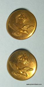 RAF Royal Air Force Matched Pair of Medium Brass Buttons, …