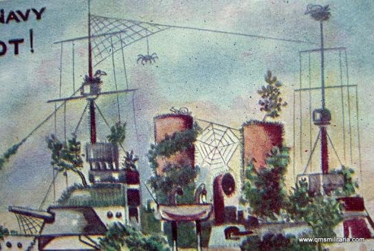 WW1 Propaganda Comic Card - The German Navy Taking Root! — image 3