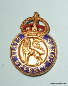 Post WW2 Civil Defence Corps, Lady Volunteer Home Front Badge …