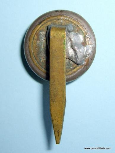 Canada - Northumberland Militia Officer's Victorian Silvered Large Pattern Button converted to lapel badge — image 3