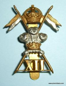 The 12th ( Prince of Wales's Royal ) Lancers Bi-metal …