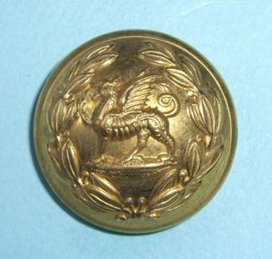 The South Wales Borderers Officers Large Brass Button ( 24th …