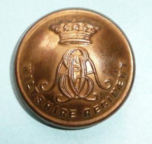 The Wiltshire Regiment Large Gilt Button ( 62nd & 99th …