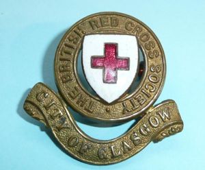 WW1 British Red Cross - City of Glasgow (Scotland) Enamel …