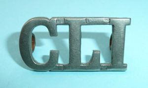 Ceylon Light Infantry (CLI) White Metal Shoulder Title