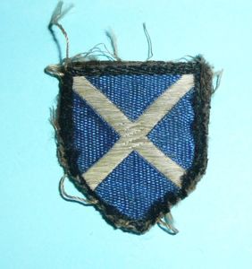 52nd (Scottish Lowland) Division Silk Woven Saltire Formation Sign - …