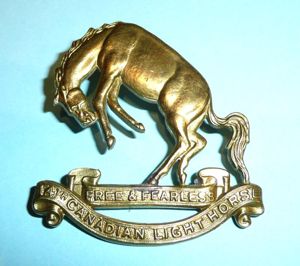 WW2 Canada - 14th Canadian Light Horse Gilding Metal Cap …