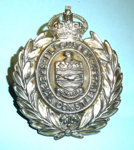Blackpool (Lancashire) Special Constable Constabulary Police White Metal Cap Badge, …