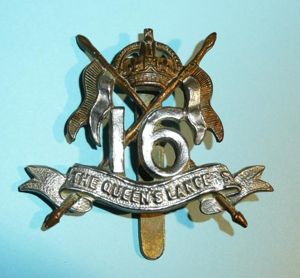 16th Queens Lancers Other Ranks Bi Metal Cap badge