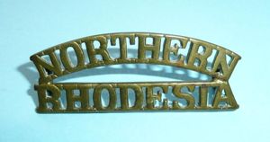 WW2 Africa - Northern Rhodesia Regiment Brass Shoulder Title