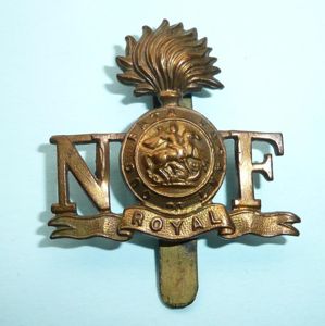 WW2 Royal Northumberland Fusiliers Other Ranks Brass Shoulder Title - …