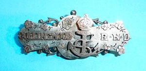 WW1 Royal Naval Division (RND) Collingwood Battalion Silver Sweetheart Brooch