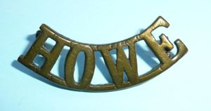 WW1 Royal Naval Division Howe Battalion Brass Shoulder Title