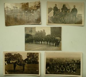 Collection of WW1 Original Photographic Postcards and Embroidered Silk Cards …