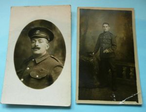 WW1 Postcards - Two unidentified soldiers of the Somerset Light …