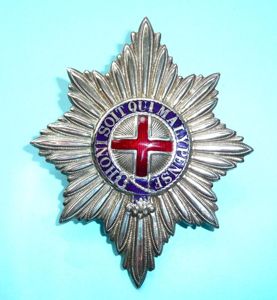 Coldstream Guards Valise Star Badge - Silver Plated and Enamel …