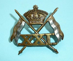 21st (Empress of India's) Lancers QVC Collar Bi-Metal Badge
