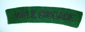 WW2 Rifle Brigade Woven Felt Cloth Shoulder Title - Paste …