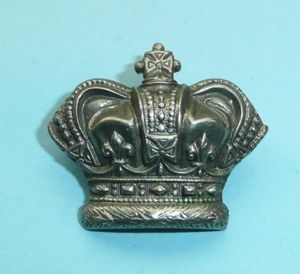 QVC Victorian White Metal Rank Crown / Collar Badge