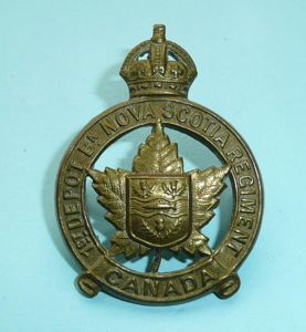WW1 Canada - 1st Depot Battalion (Nova Scotia) Regiment Gilding …