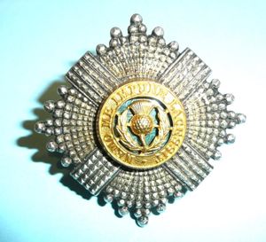 Scots Guards Officers Forage Cap Star Badge