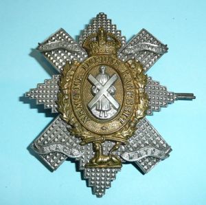 Black Watch Officers / Senior NCOs Bi-Metal Glengarry Badge - …