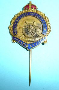 Scotland / Scottish - Midlothian Coastal Volunteer Artillery (MCVA) Gilt …