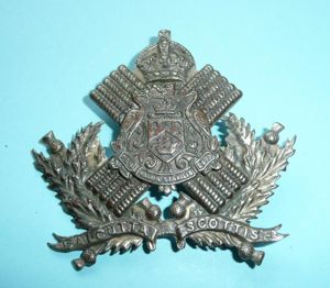 Indian Auxiliary Forces - Calcutta Scottish Volunteers Silver Plated Glengarry …