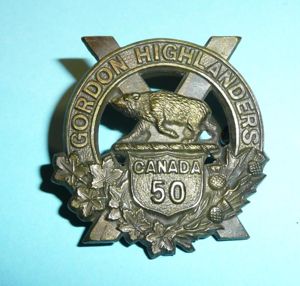 Canadian Militia - 50th Gordon Highlanders Sporran Badge