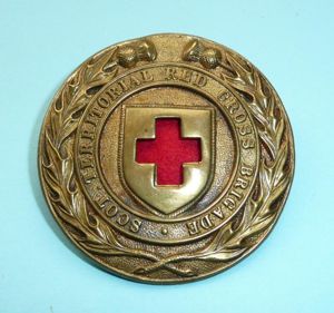 Scottish Territorial Red Cross Brigade Gilding Metal Arm Sleeve Badge