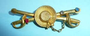 WW1 Patriotic Royal Navy Gilt Sweetheart Brooch Pin Badge
