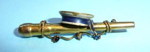 WW1 Patriotic Royal Navy Gunnery Naval Gunners Gilt & Enamel …