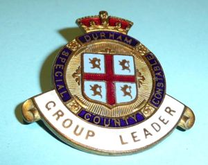 WW1 Durham County Special Constable Constabulary Police Gilt & Enamel …