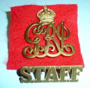 WW1 Indian Army - No 1 Dress Gilt Cap Badge …