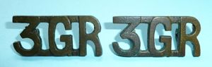 3GR 3rd Queen Alexandra's Own Gurkha Rifles Blackened Brass Shoulder …
