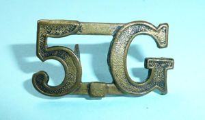 WW1 - 5G 5th Gurkha Rifles (Frontier Force) Blackened Brass …