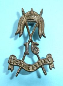 Indian Army - 16th Light Cavalry Cap Badge