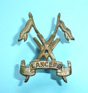 Indian / Pakistan Army - 15th Lancers Gilt Brass Cap …