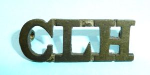 Indian Army - CLH Calcutta Light Horse Brass Shoulder Title