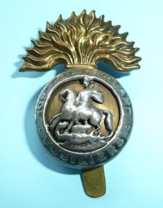 WW1 Northumberland Fusiliers (NF) Officer's Cap Badge - Modified with …