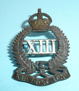 WW1 New Zealand - 13th (North Canterbury and Westland) Infantry …