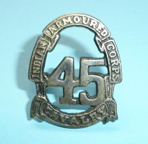 WW2 Indian Army - 45th Cavalry Indian Armoured Corps Brass …