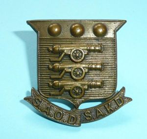 South African Ordnance Department SAOD /SAKD Brass Cap badge, 1926 …