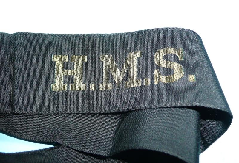 WW2 Royal Navy Ratings HMS Cap Tally. — image 2