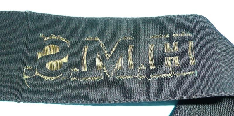 WW2 Royal Navy Ratings HMS Cap Tally. — image 4