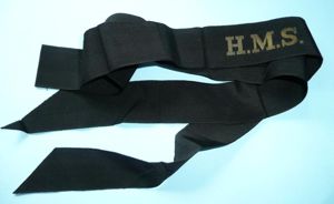 WW2 Royal Navy Ratings HMS Cap Tally.