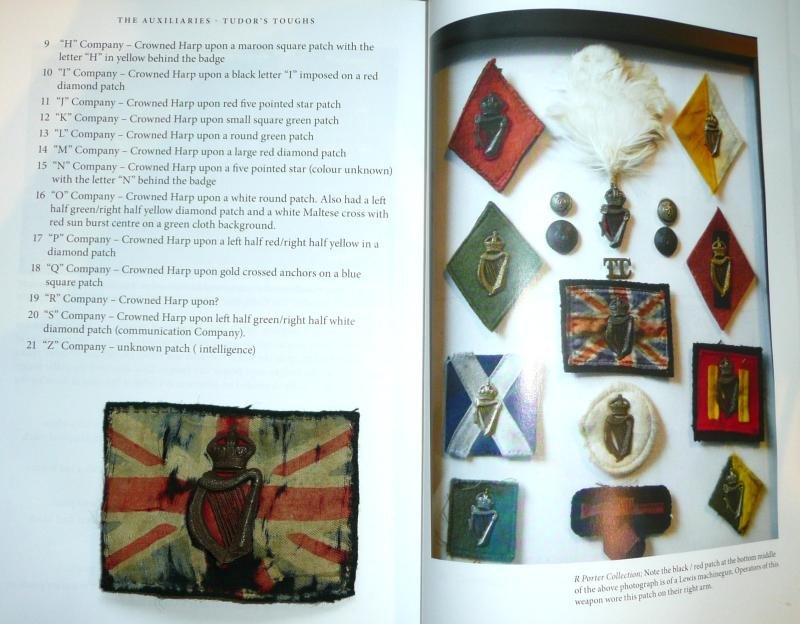 Ireland - Royal Irish Constabulary Auxiliaries - Tudor's Toughs Cap Badge on original Silk Union Flay Backing — image 5