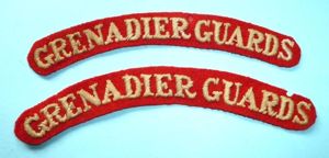 Early Grenadier Guards Cloth Shoulder Titles
